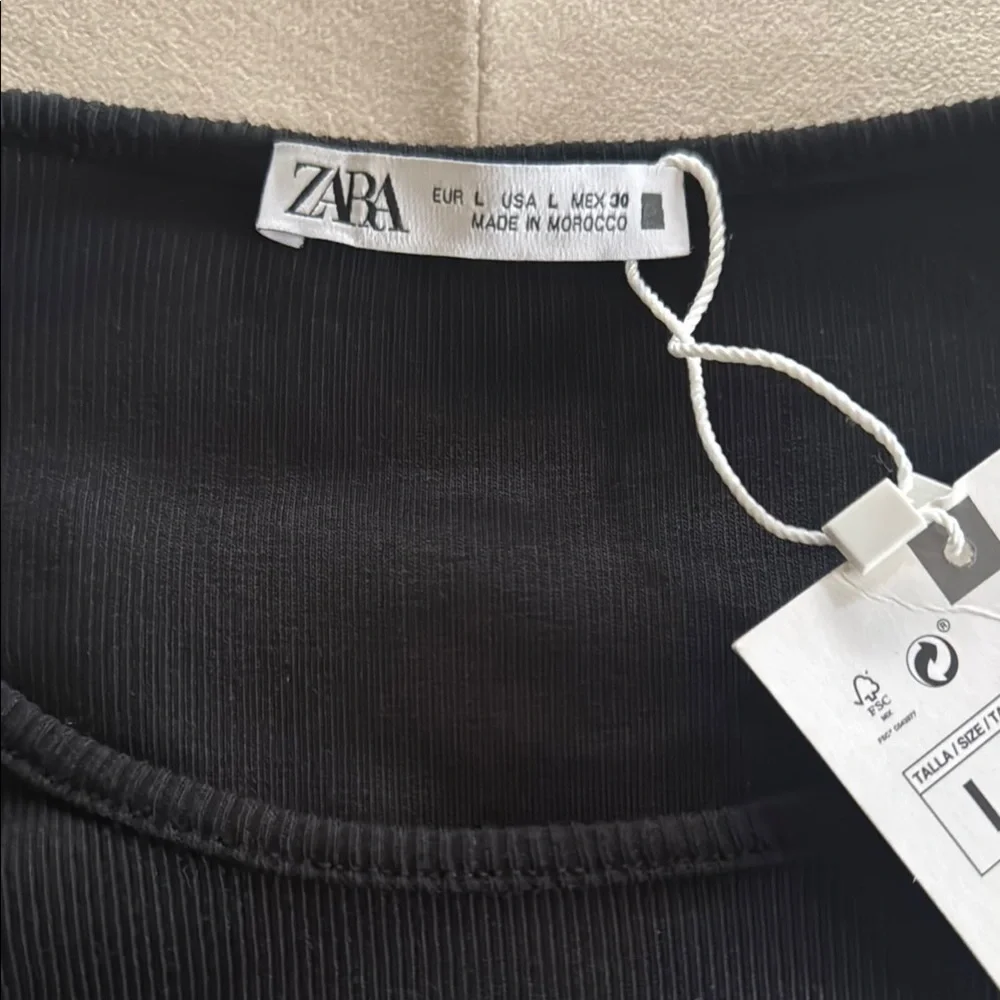 Zara Black Flutter Sleeve Midi Sundress - Picture 8 of 16